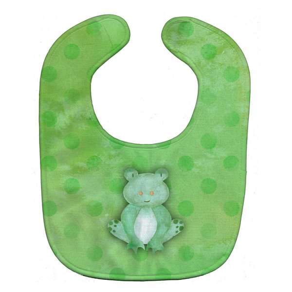 Carolines Treasures Polkadot Frog Watercolor Baby Bib BB7388BIB
